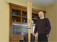 6 Foot 2 inch Tall Trophy Wood Bat for Leagues and Tournaments 